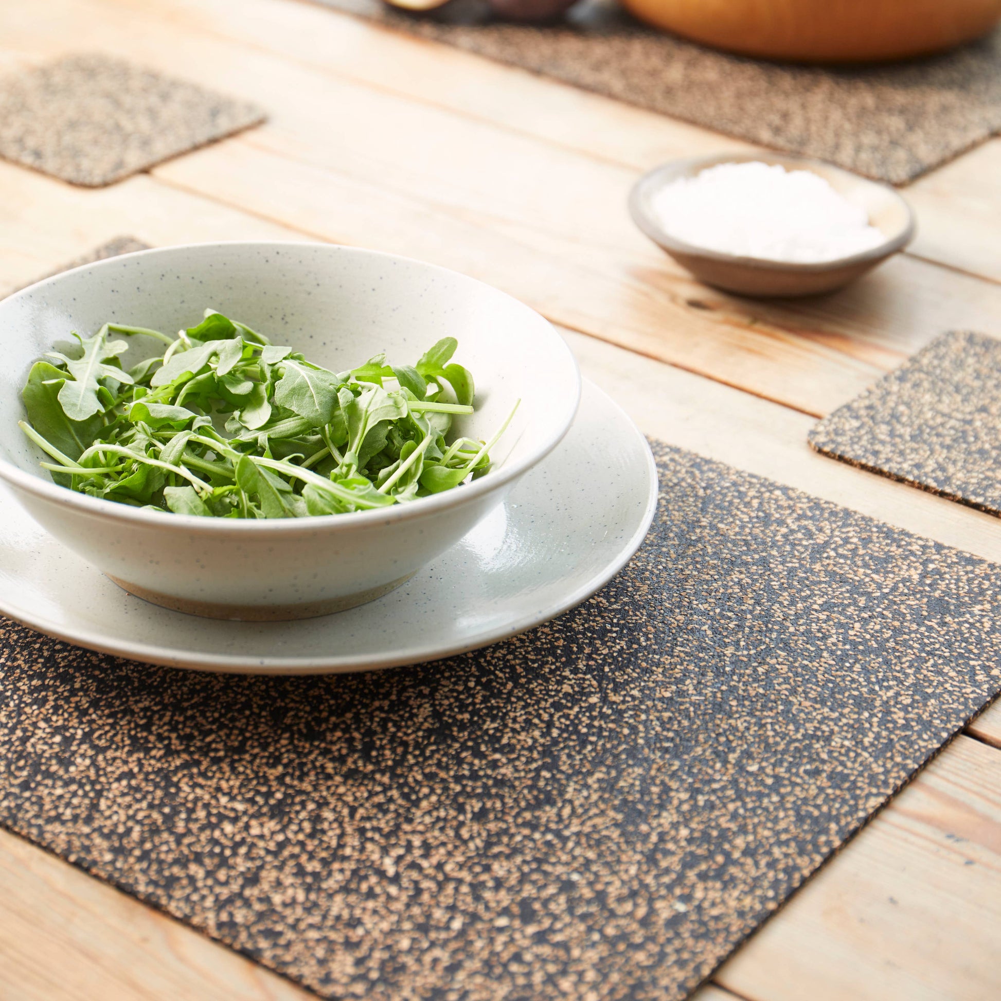 Dash Recycled Rubber & Cork Coaster - Set of Four