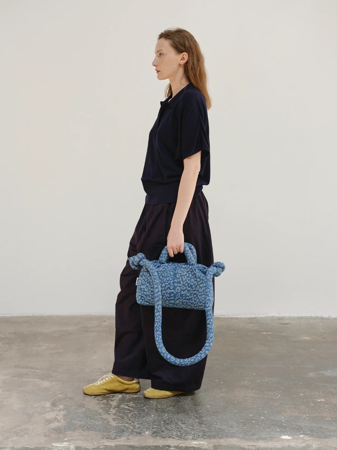 MiniOna Soft Bag - Leopard Denim