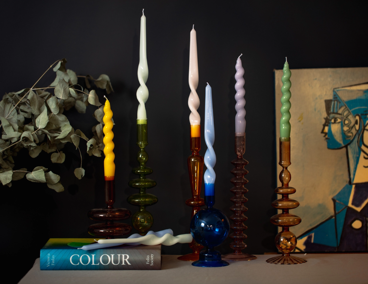 Spiral Taper Candles - 3 Pack