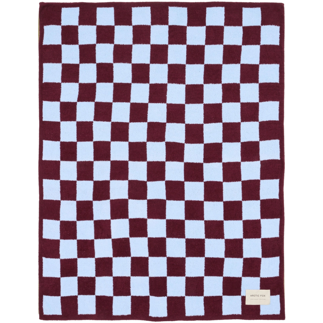 The Teddy Throw - 100% Recycled - Blue Check