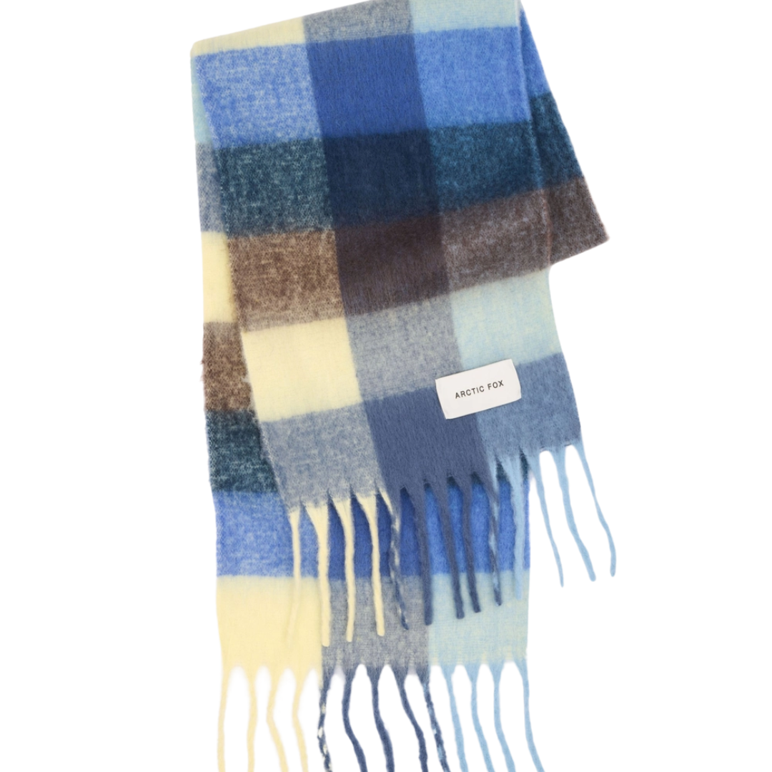 The Reykjavik Scarf - 100% Recycled - Blue Yellow