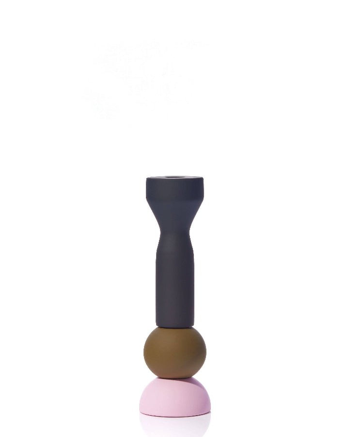 Stacks – Olive Tall Candlestick Holder