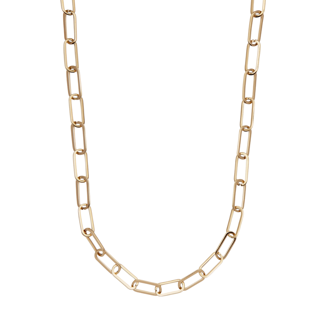 Gold Chunky Chain Link Necklace, Waterproof