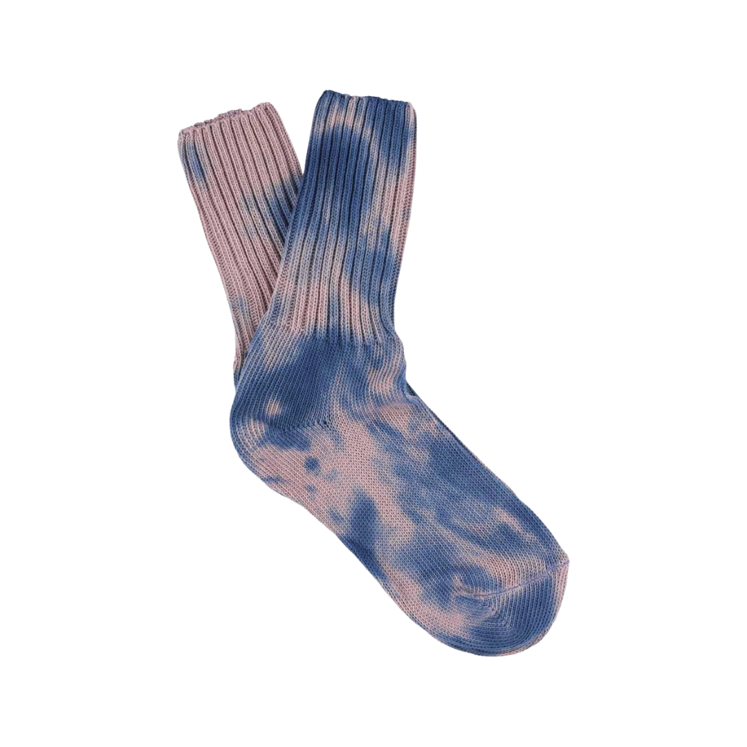 Tie Dye Socks - Indigo / Coral
