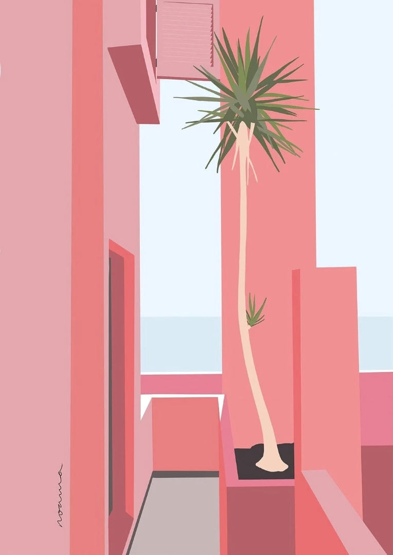 Pink Terrace Art Print