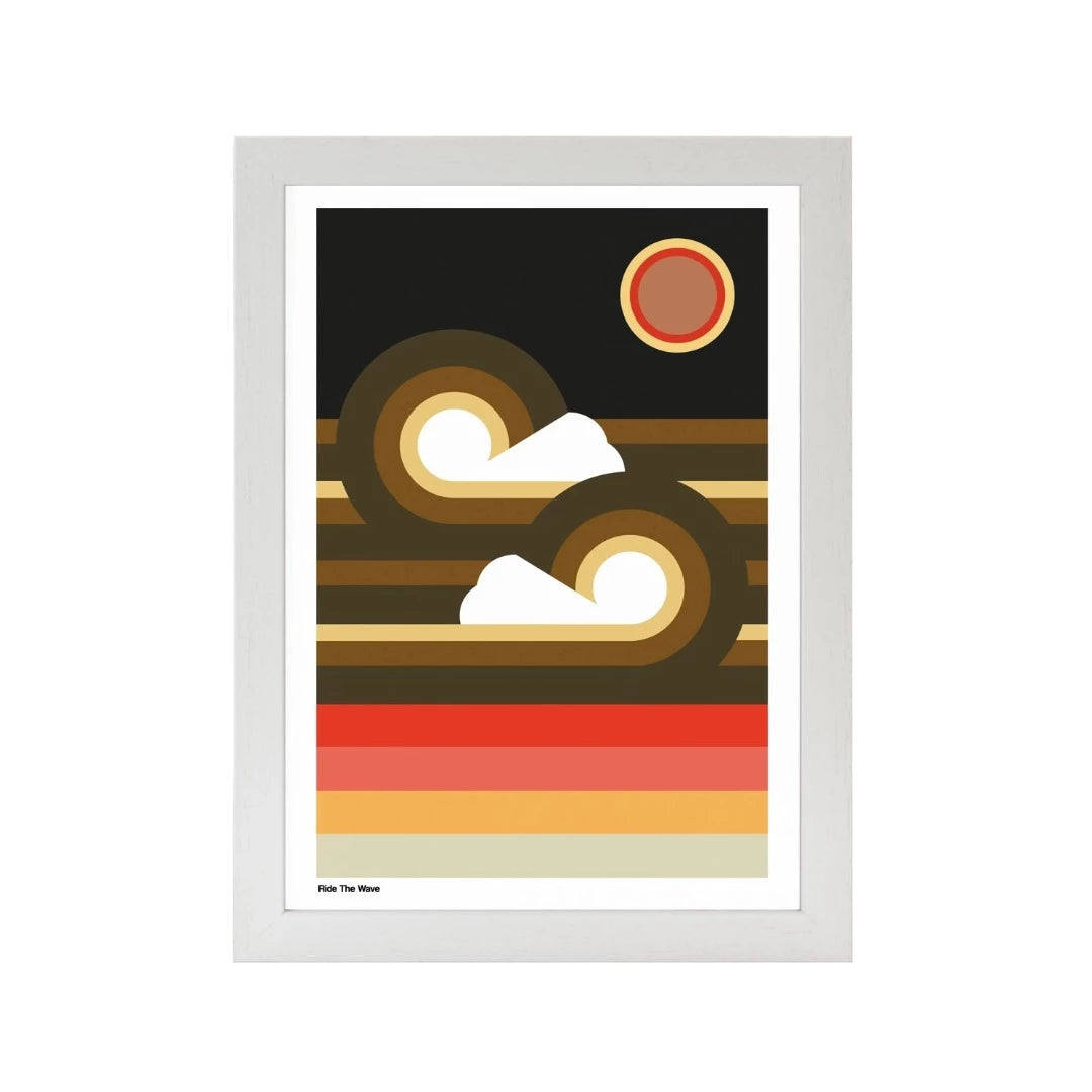 Ride The Wave Print - Sunset A3