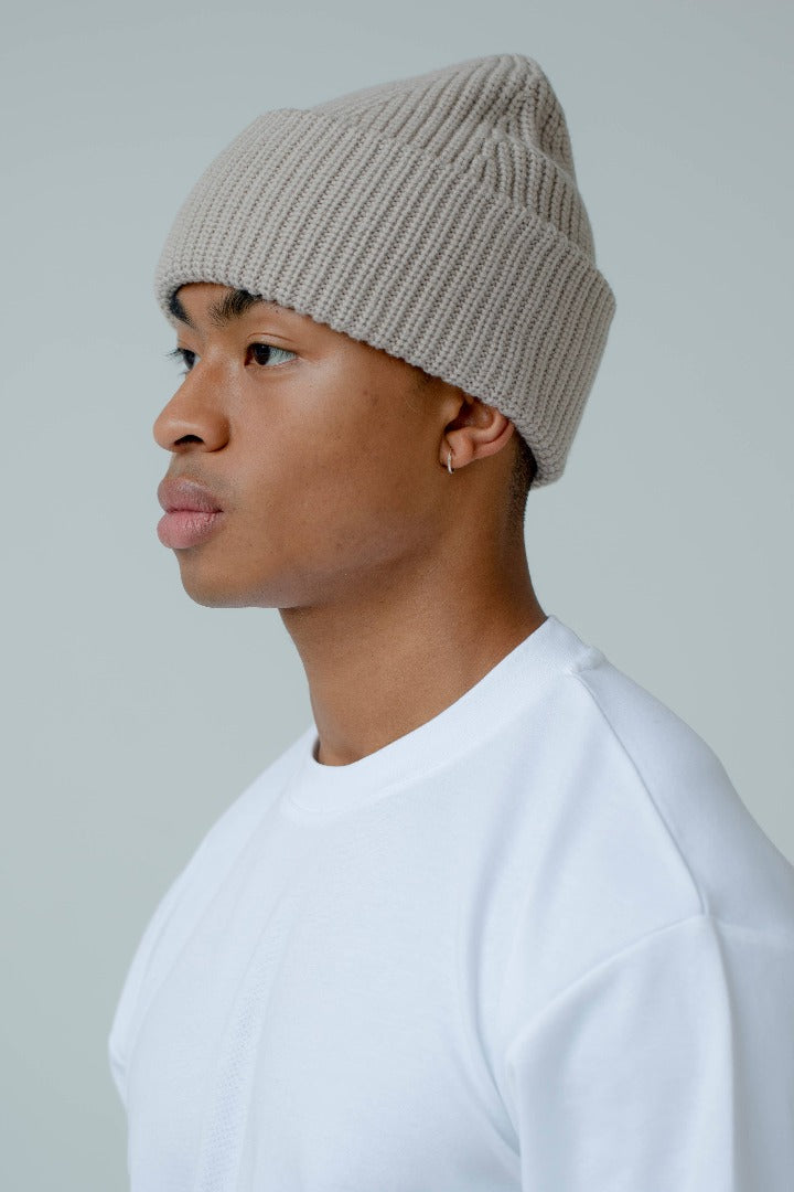 The Merino Wool Beanie - Beige