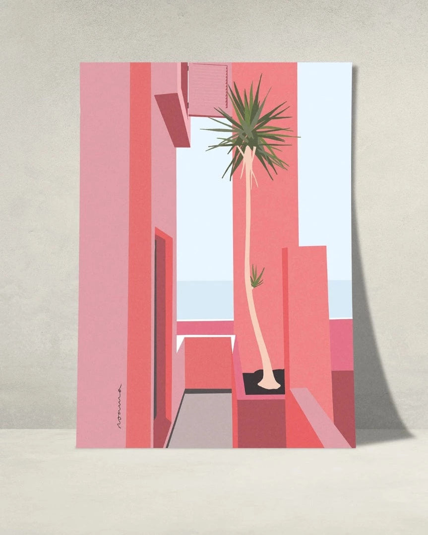 Pink Terrace Art Print