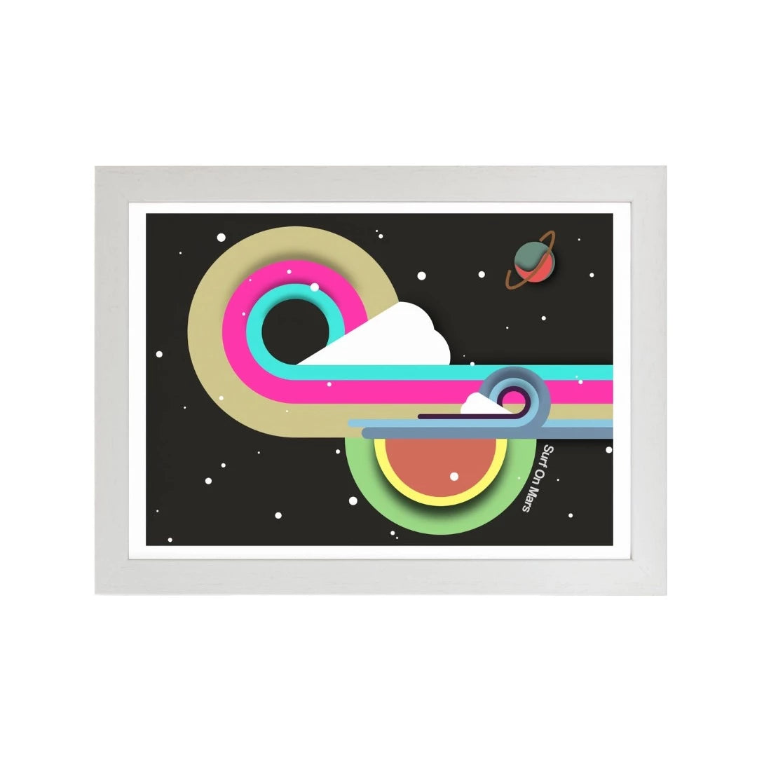 Surf On Mars Print - Light A3