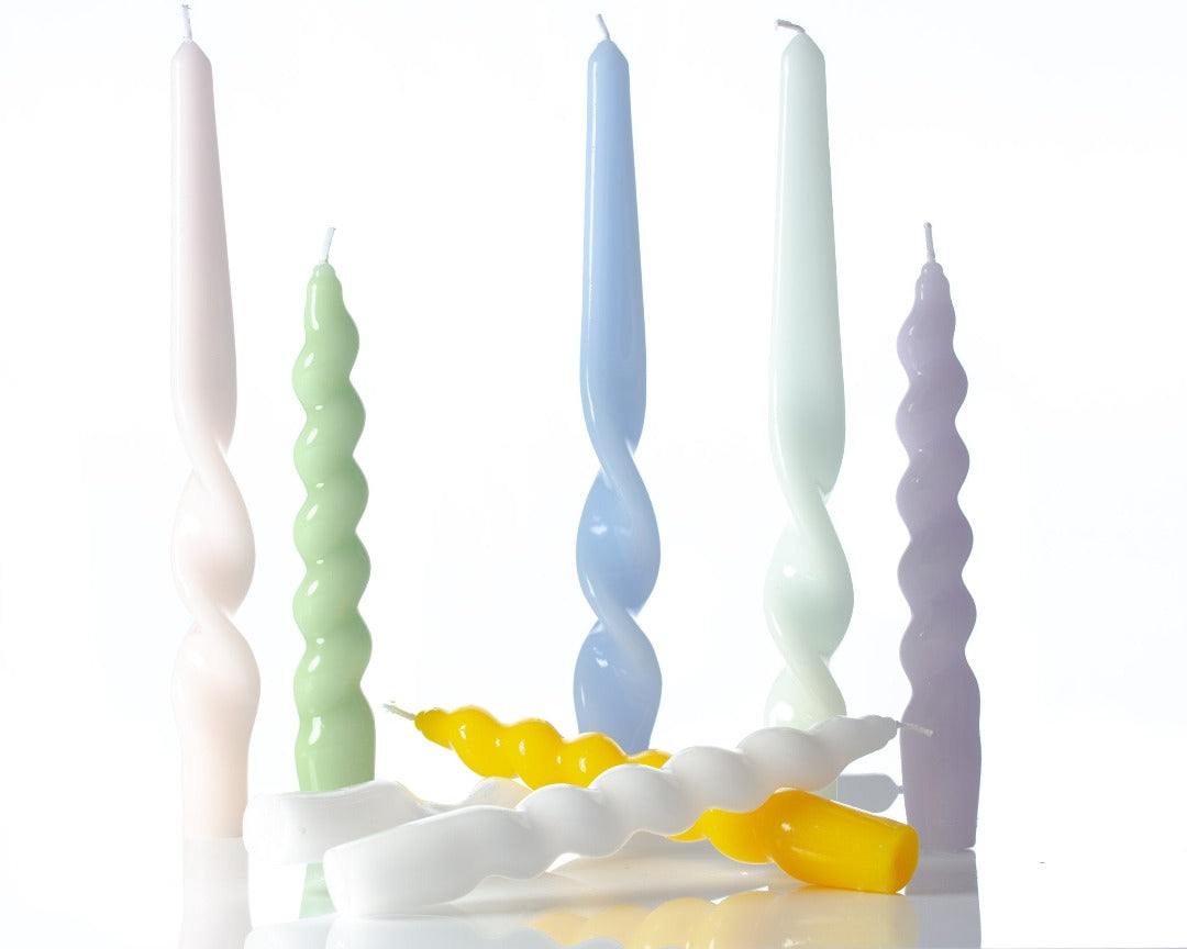 Twist Taper Candles - 3 Pack