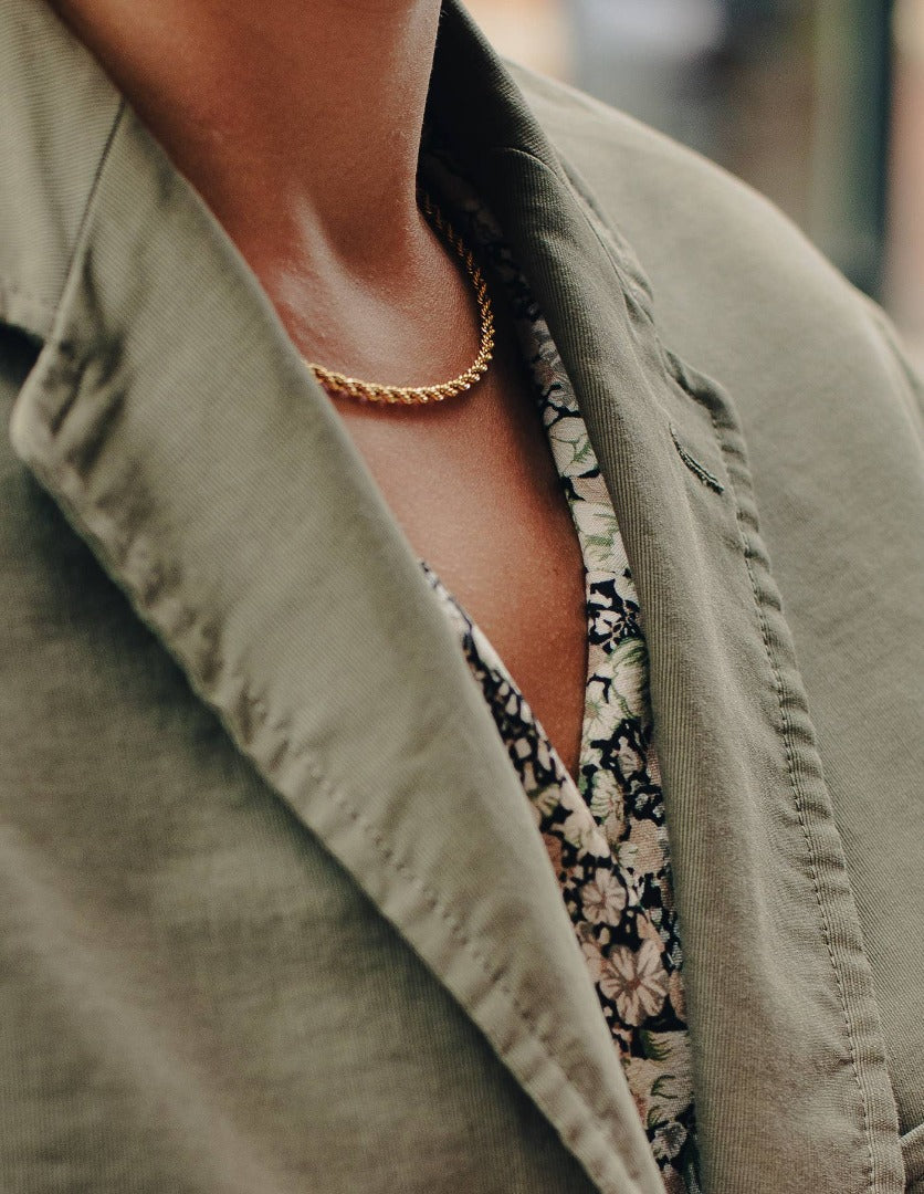 Gold Rope Twist Chain Necklace - Waterproof