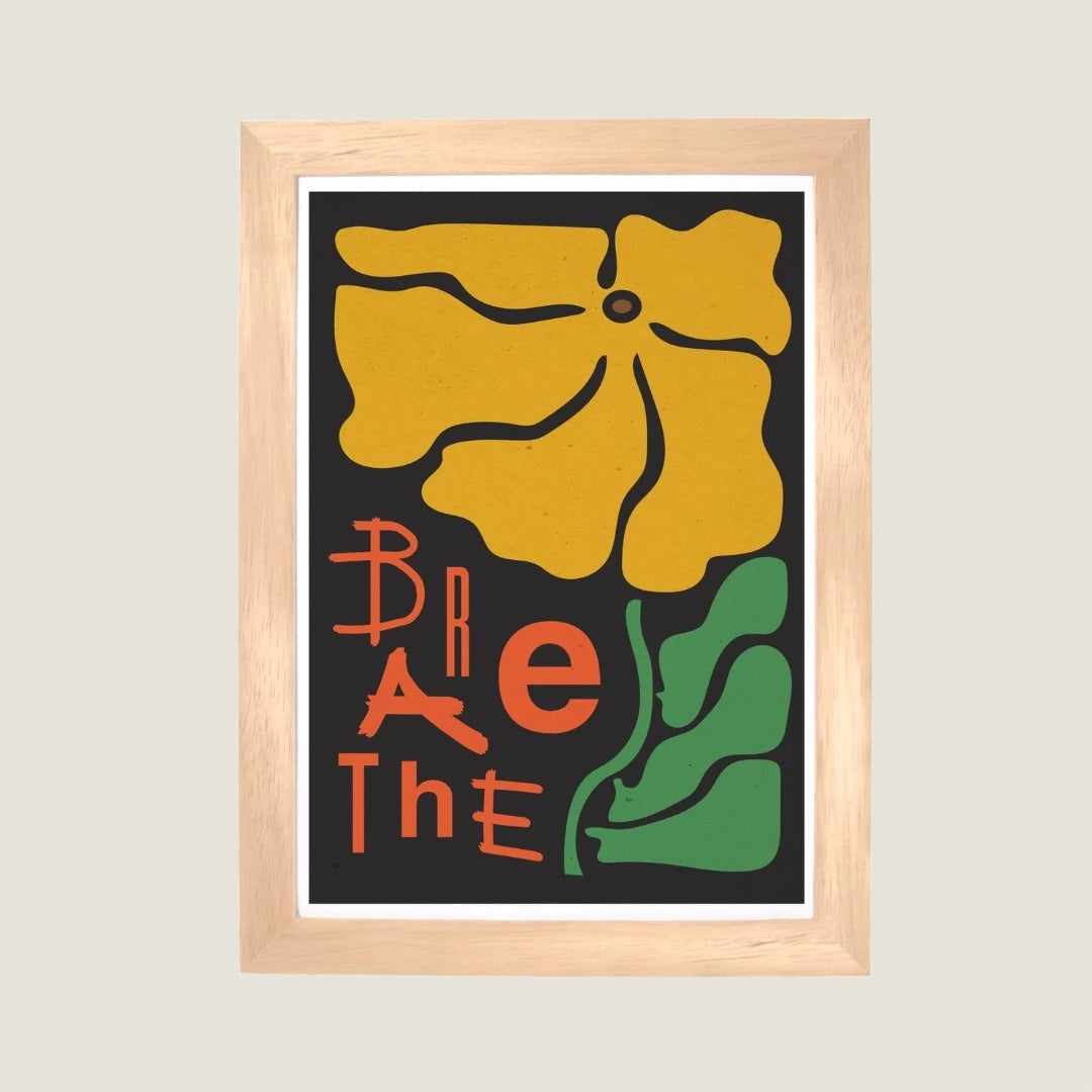 Flower Breathe Print - Mellow Yellow A3