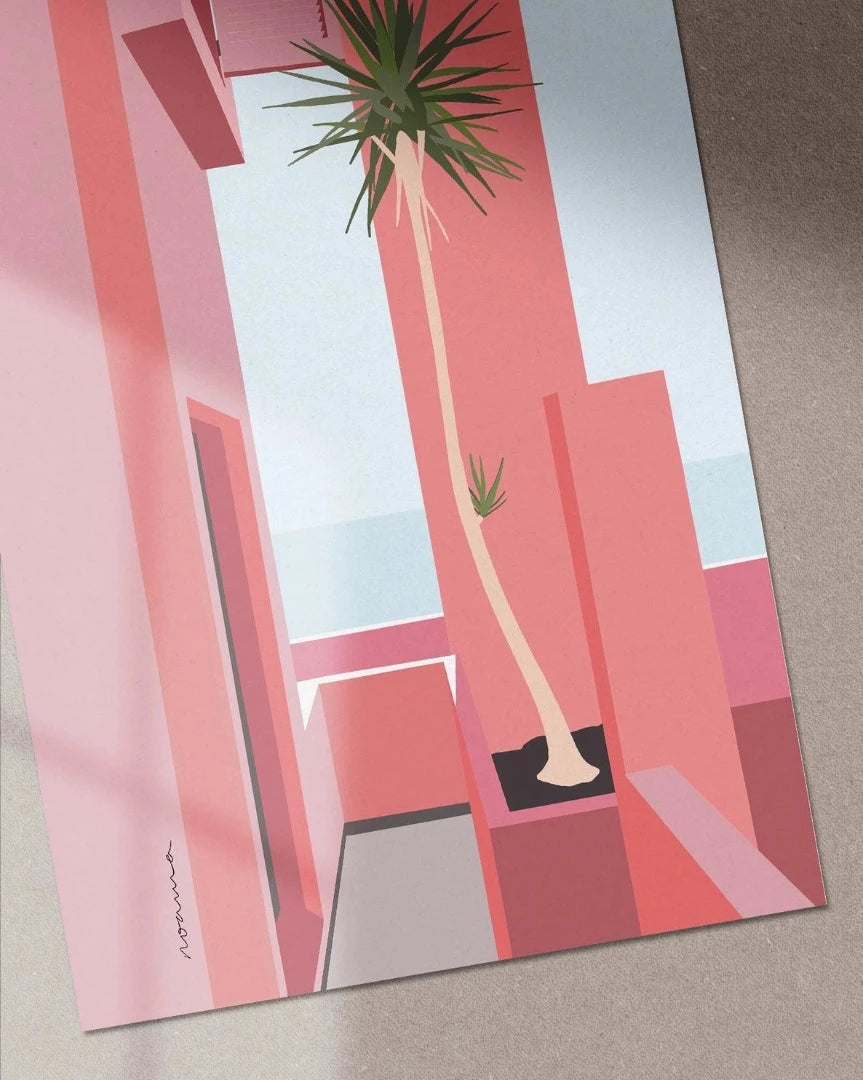 Pink Terrace Art Print
