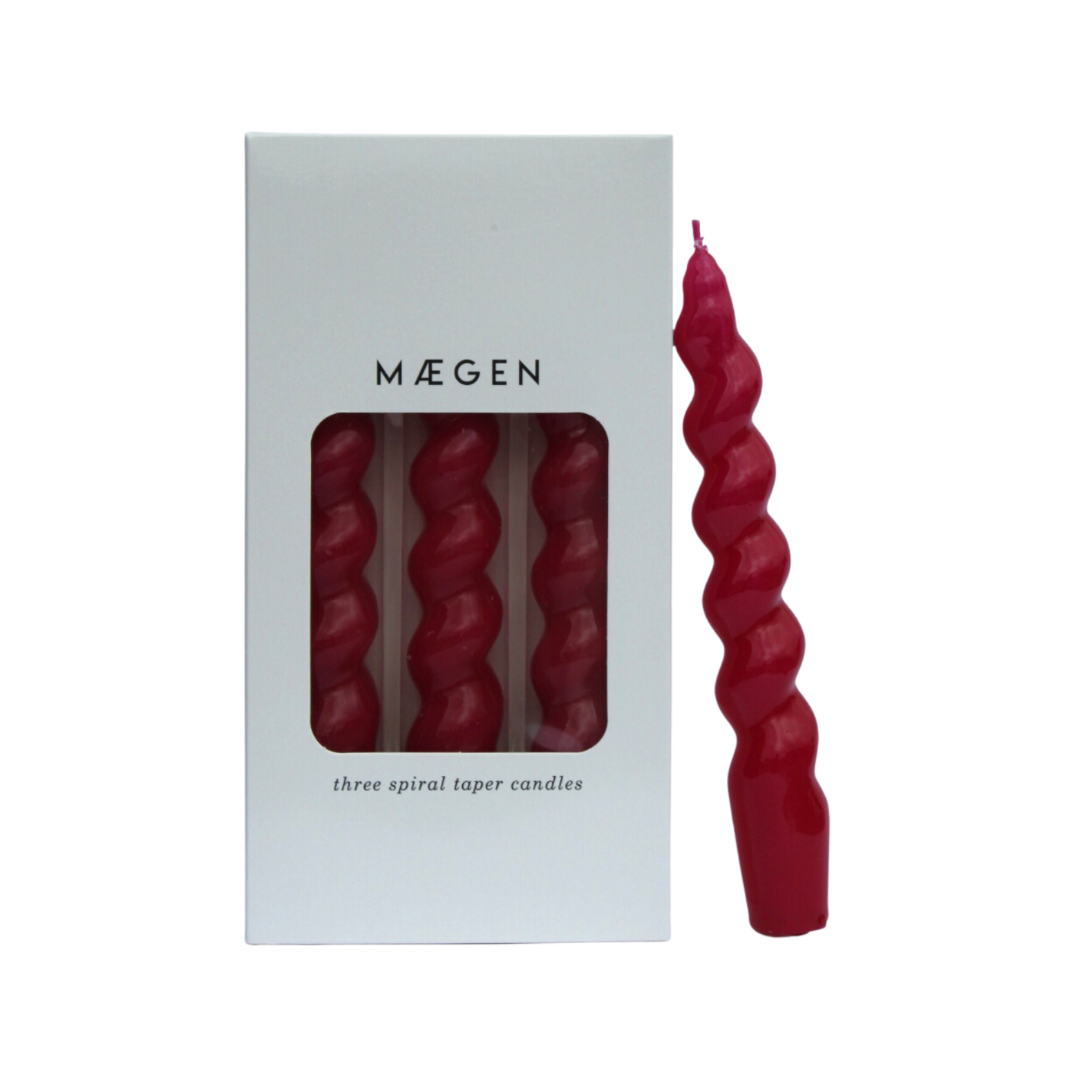 Spiral Taper Candles - 3 Pack