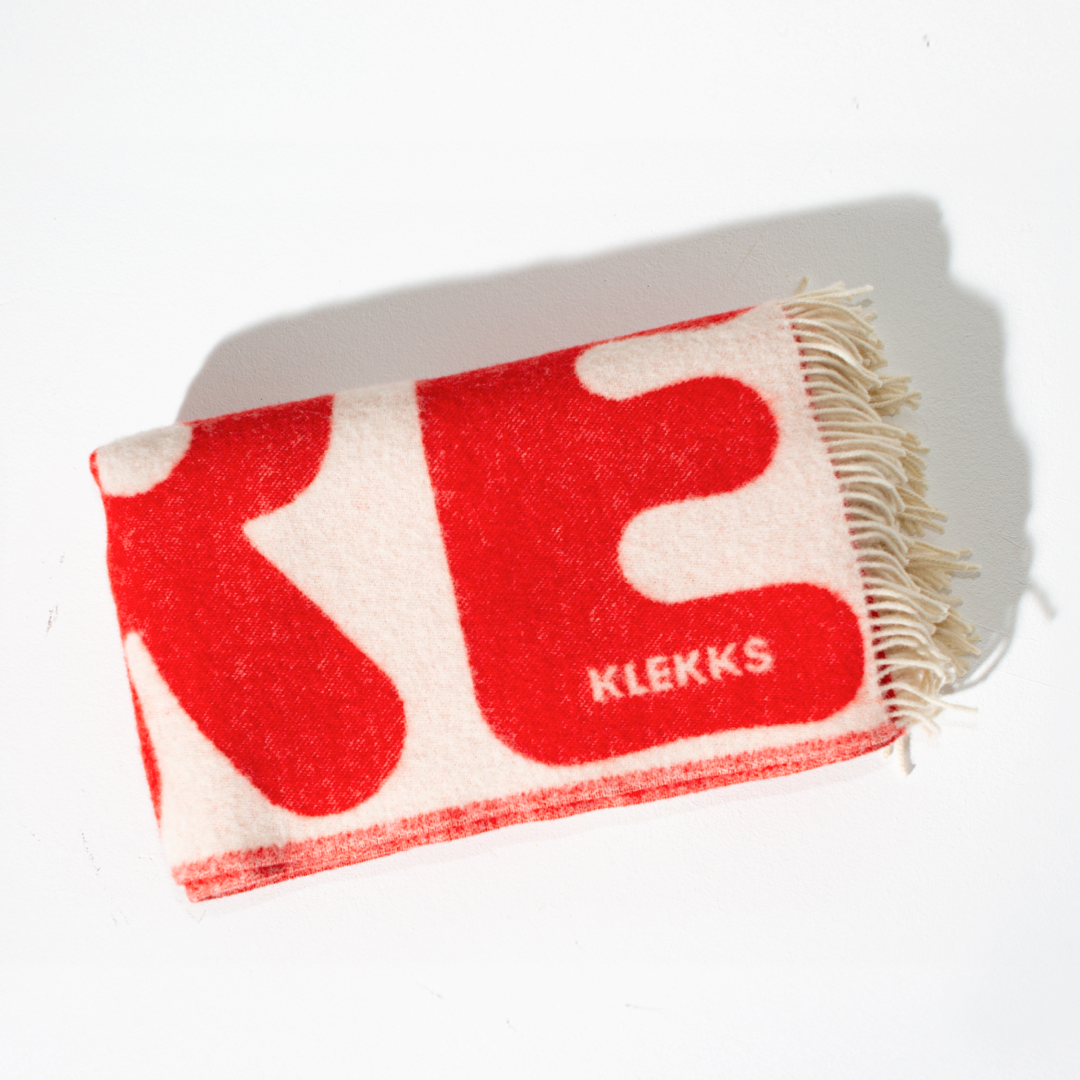 Klekks No. 11 - Wool Blanket - Red