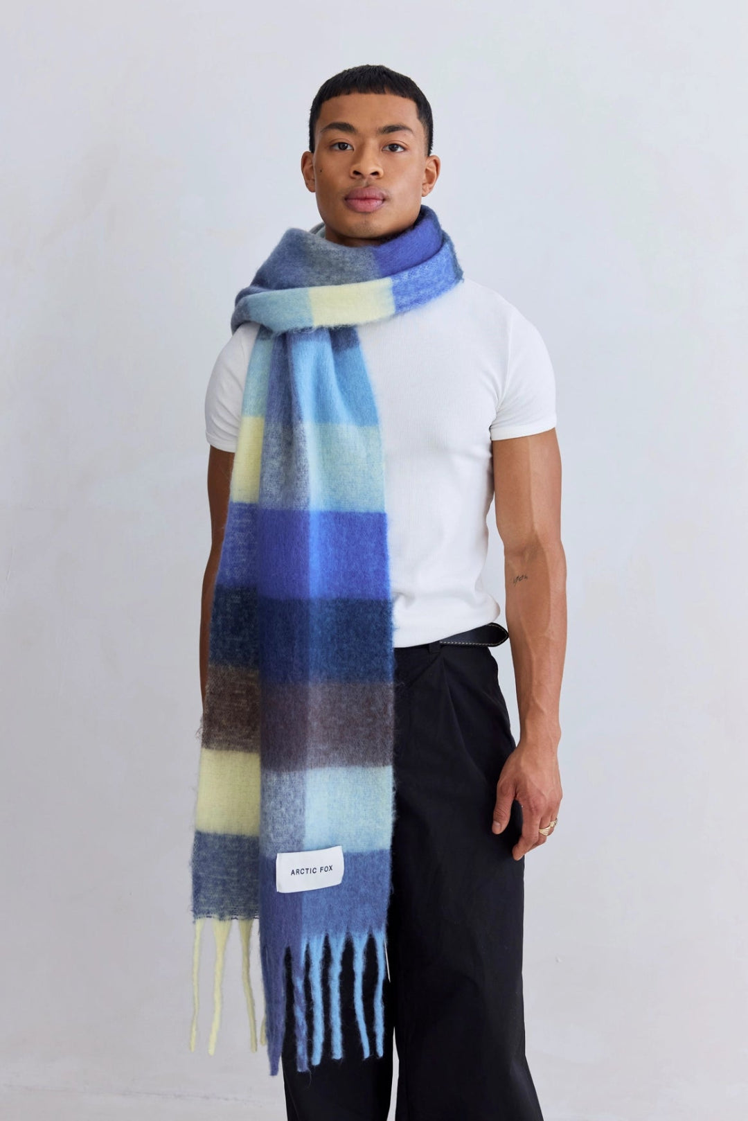 The Reykjavik Scarf - 100% Recycled - Blue Yellow
