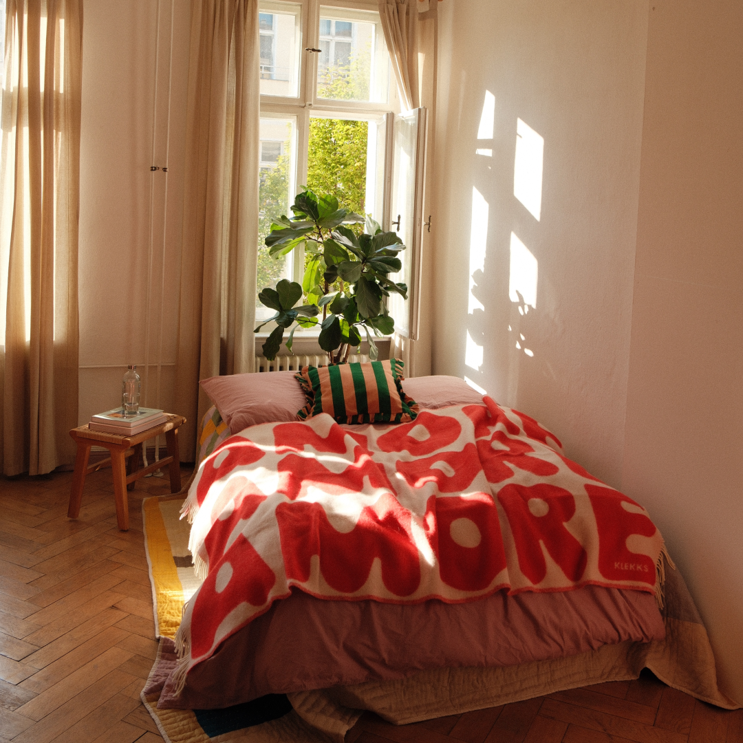 Klekks No. 11 - Wool Blanket - Red