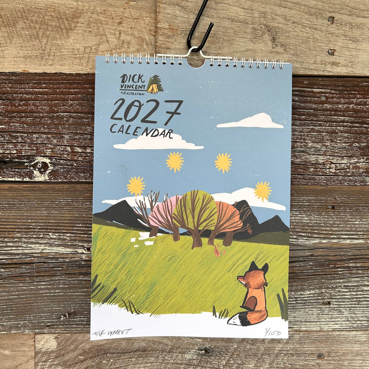 Dick Vincent 2027 A4 Calendar