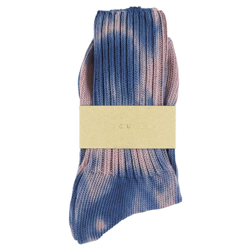 Tie Dye Socks - Indigo / Coral