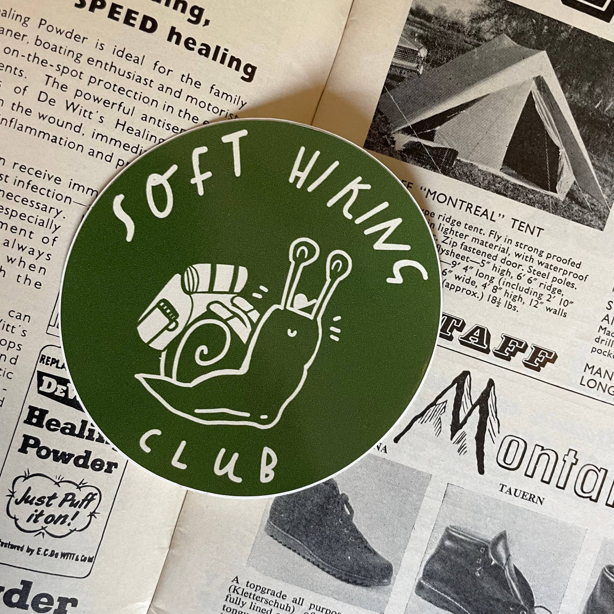 Soft Hiking Club Sticker