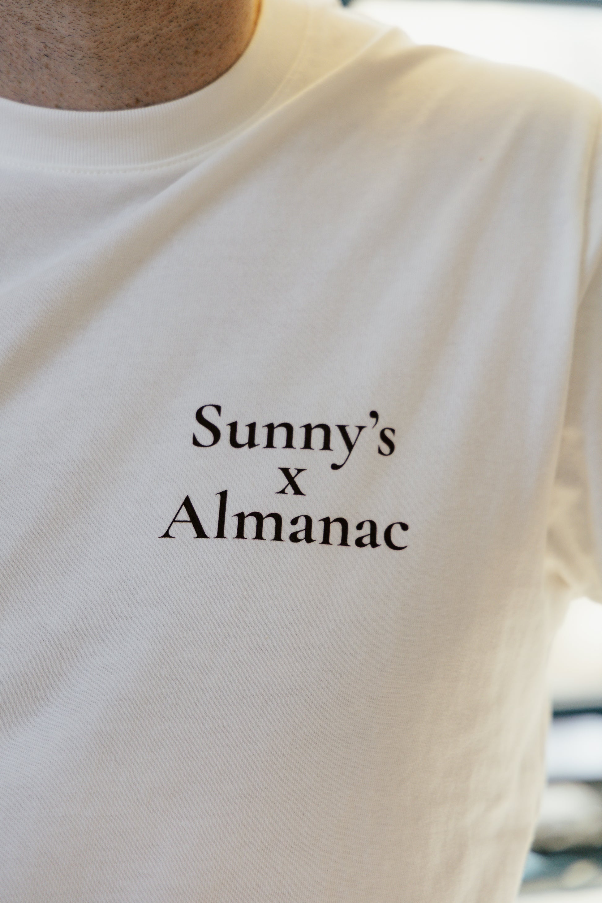 Sunny's x Almanac Tee - Off White / Chocolate Brown
