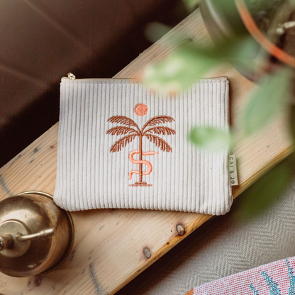 Corduroy Pouch in Stone