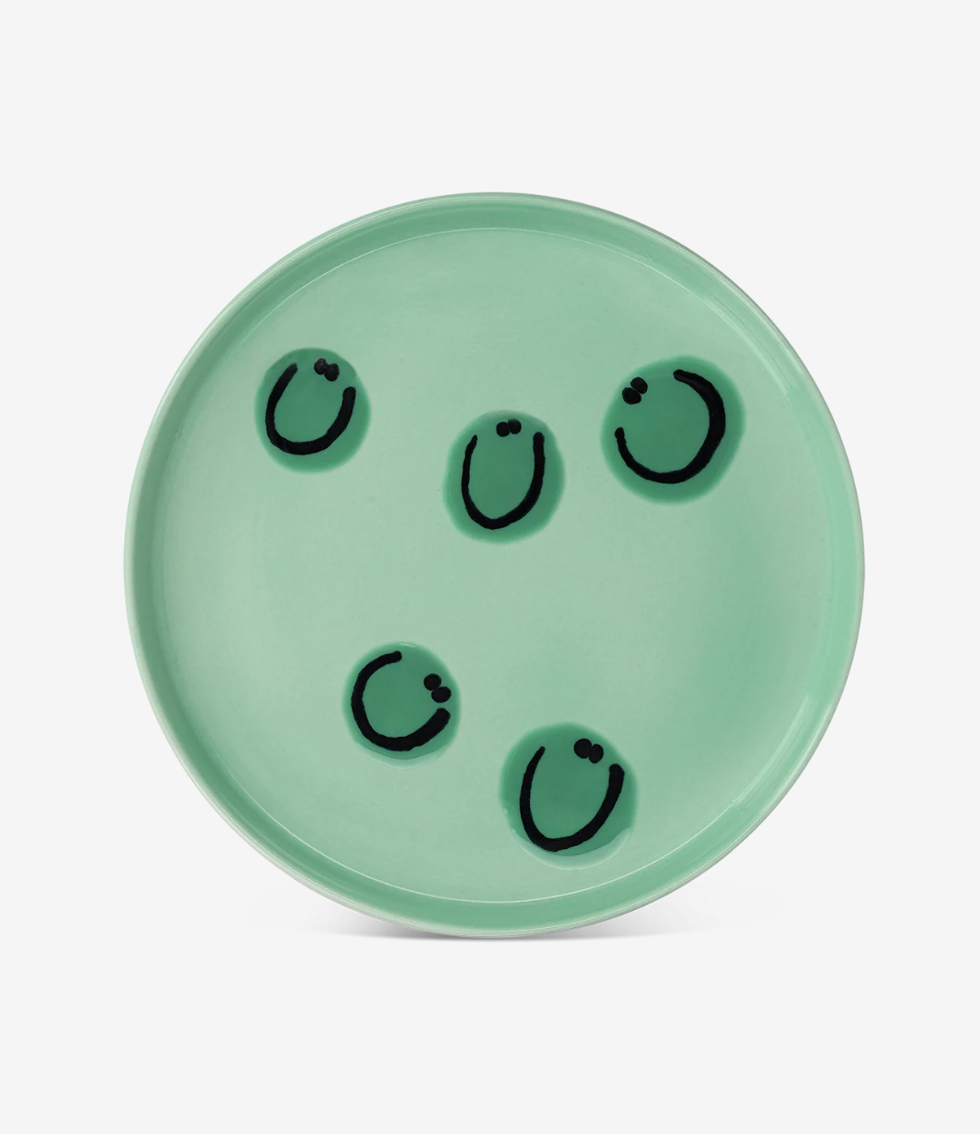 Baby Plate Kawaii - Light Green Smile