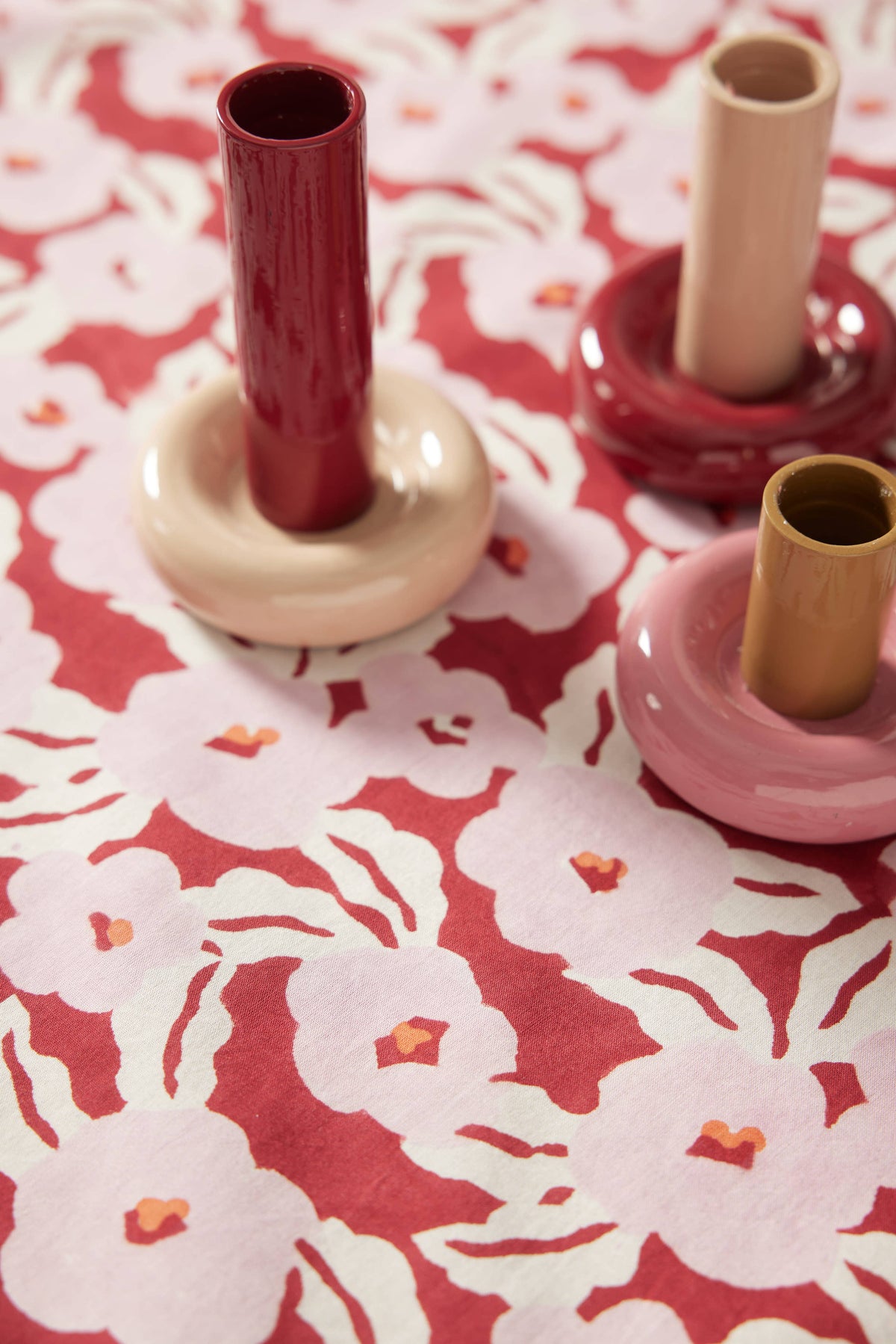 Donut Candle Holder L - Bordeaux