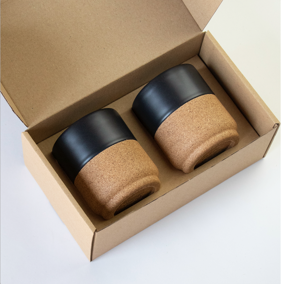 Eco Coffee Mug Gift Set - Matte Black