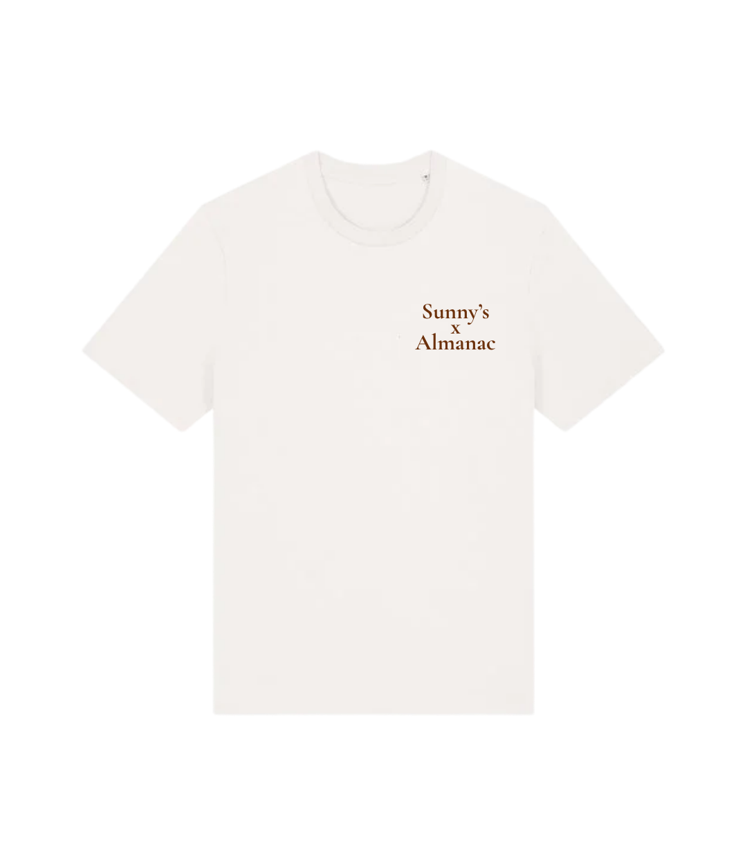Sunny's x Almanac Tee - Off White / Chocolate Brown