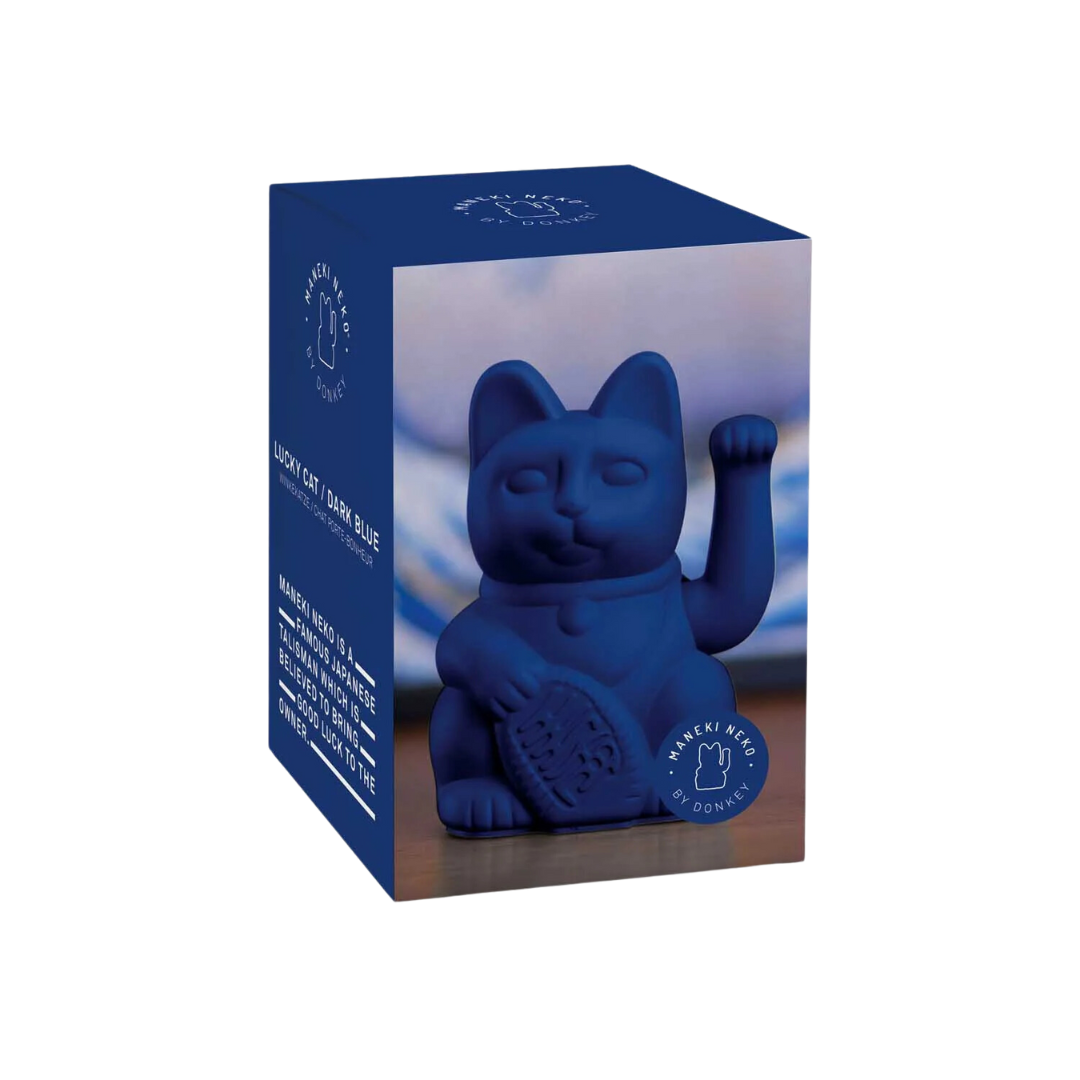 Lucky Cat | Maneki Neko - Dark Blue