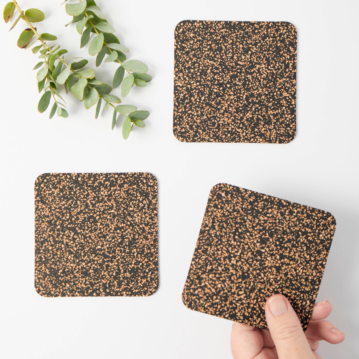 Dash Recycled Rubber & Cork Coaster - Set of Four