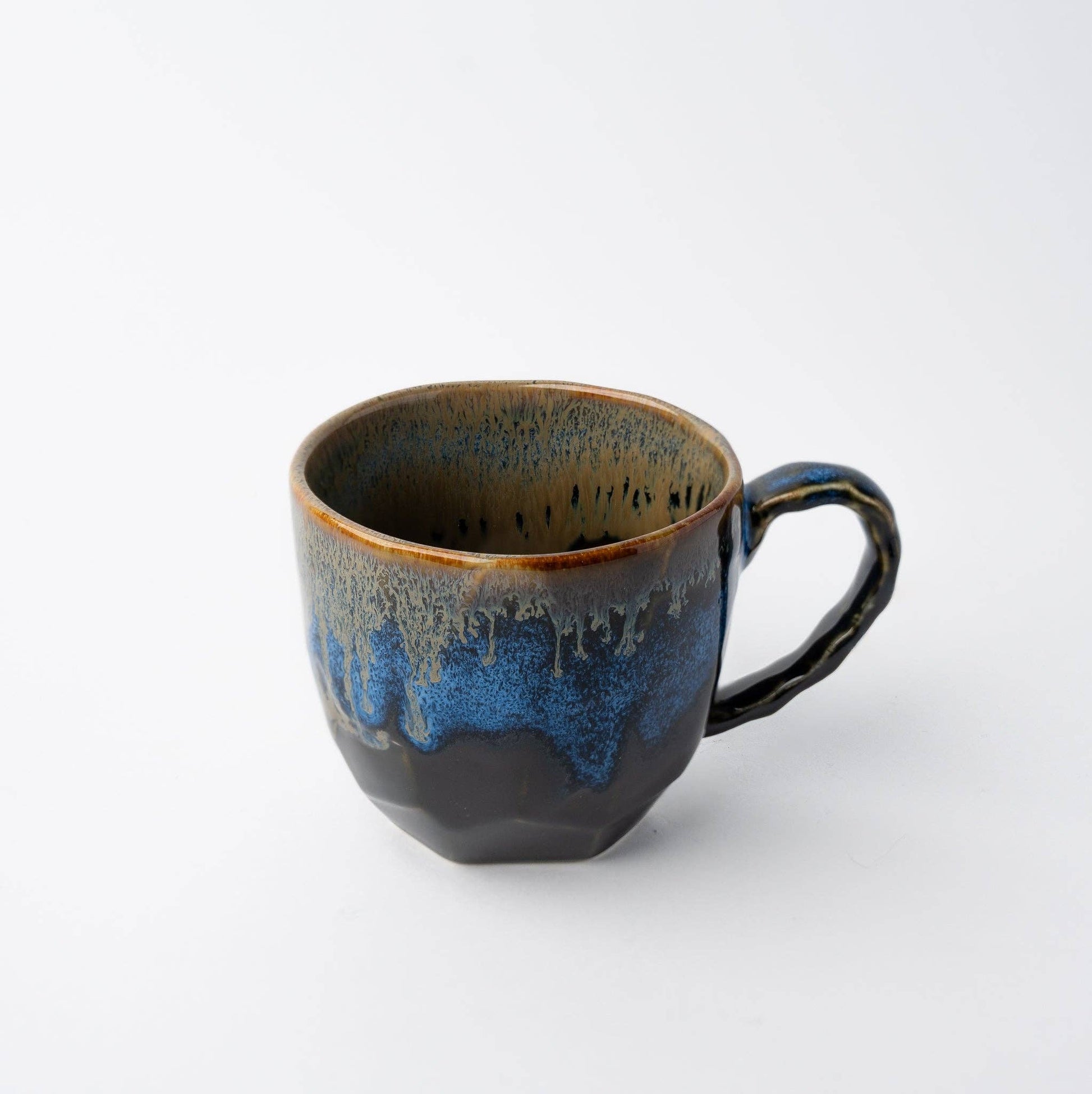 Gift Mug - Black & Bright Blue Drip