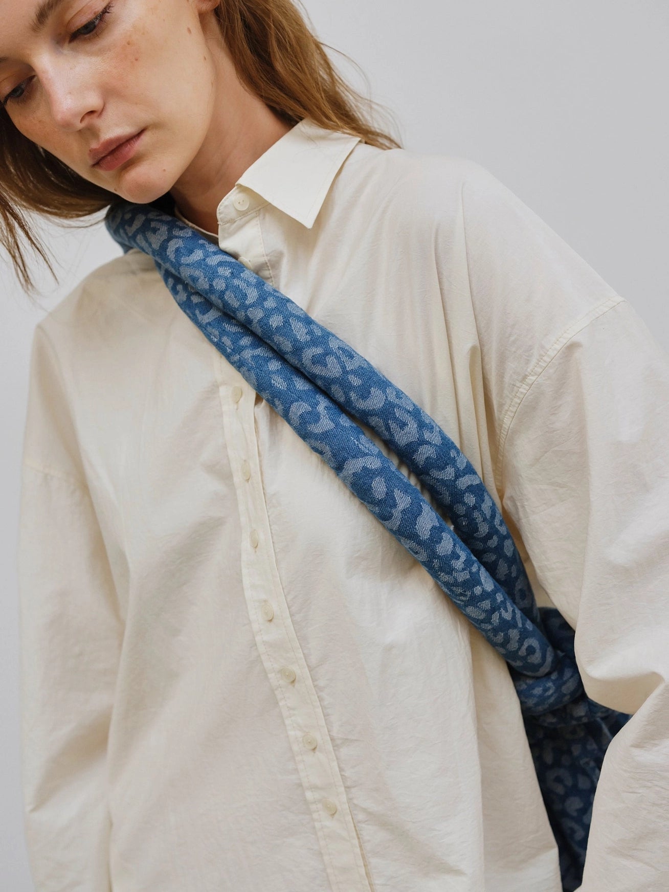 Ona Soft Bag - Leopard Denim