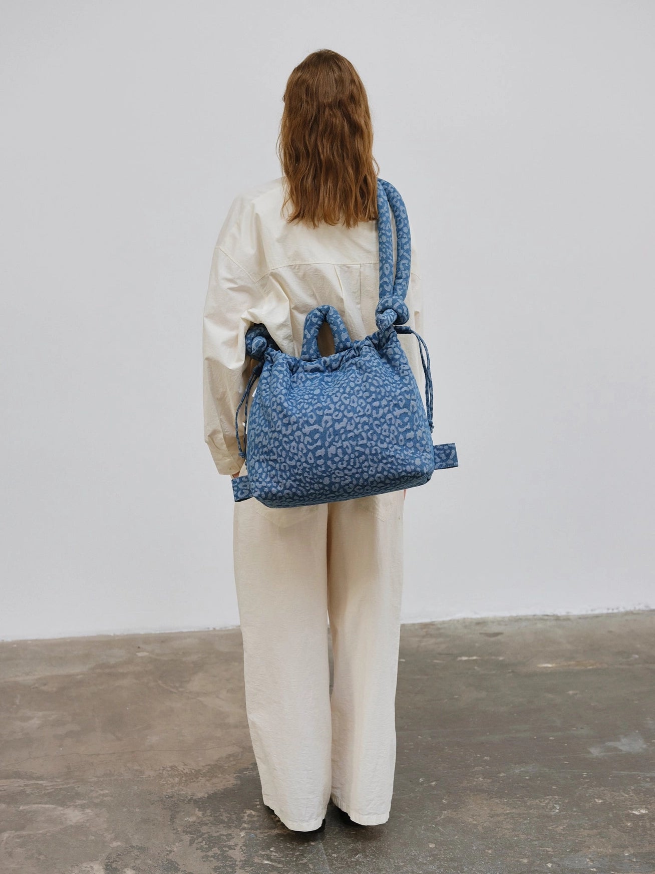 Ona Soft Bag - Leopard Denim