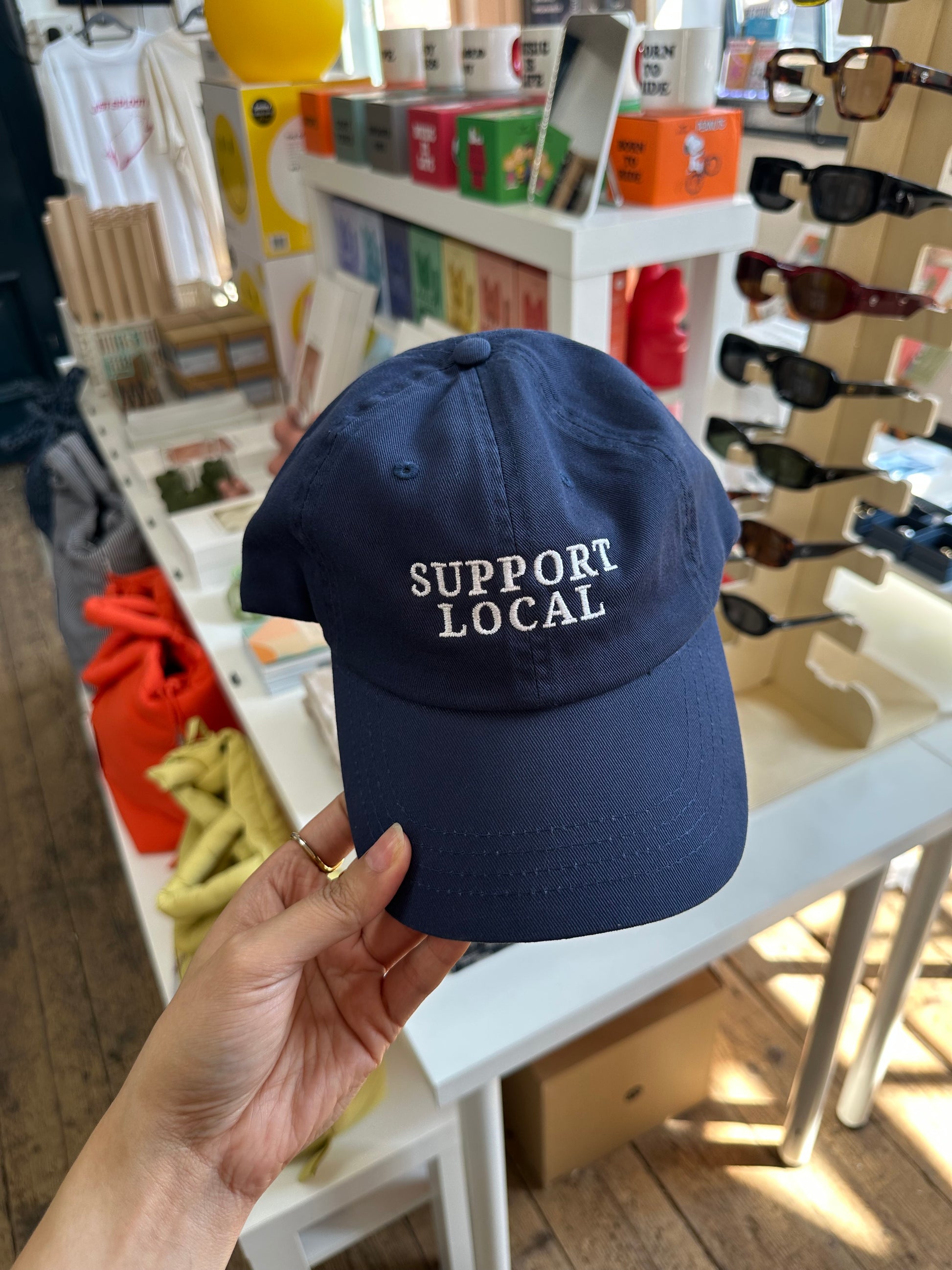Support Local Cap - Navy / White