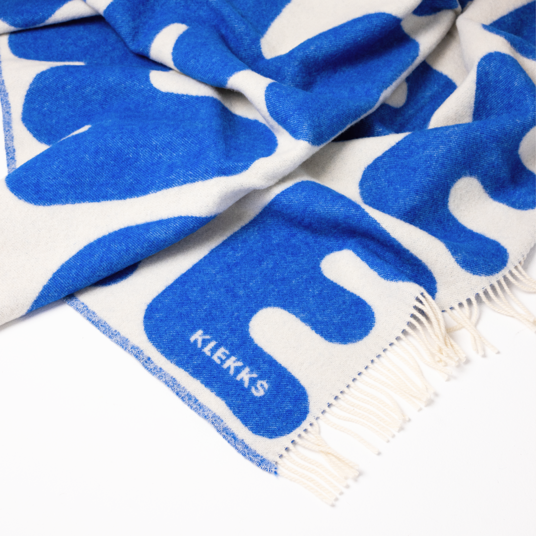 Klekks No. 11 - Wool Blanket - Blue
