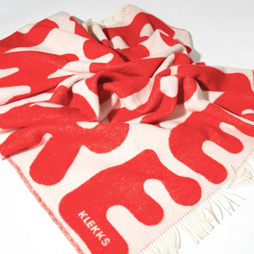 Klekks No. 11 - Wool Blanket - Red