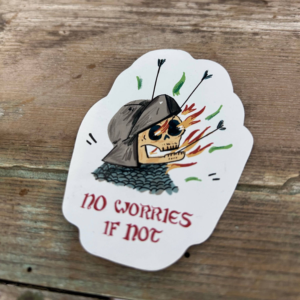 No Worries Sticker