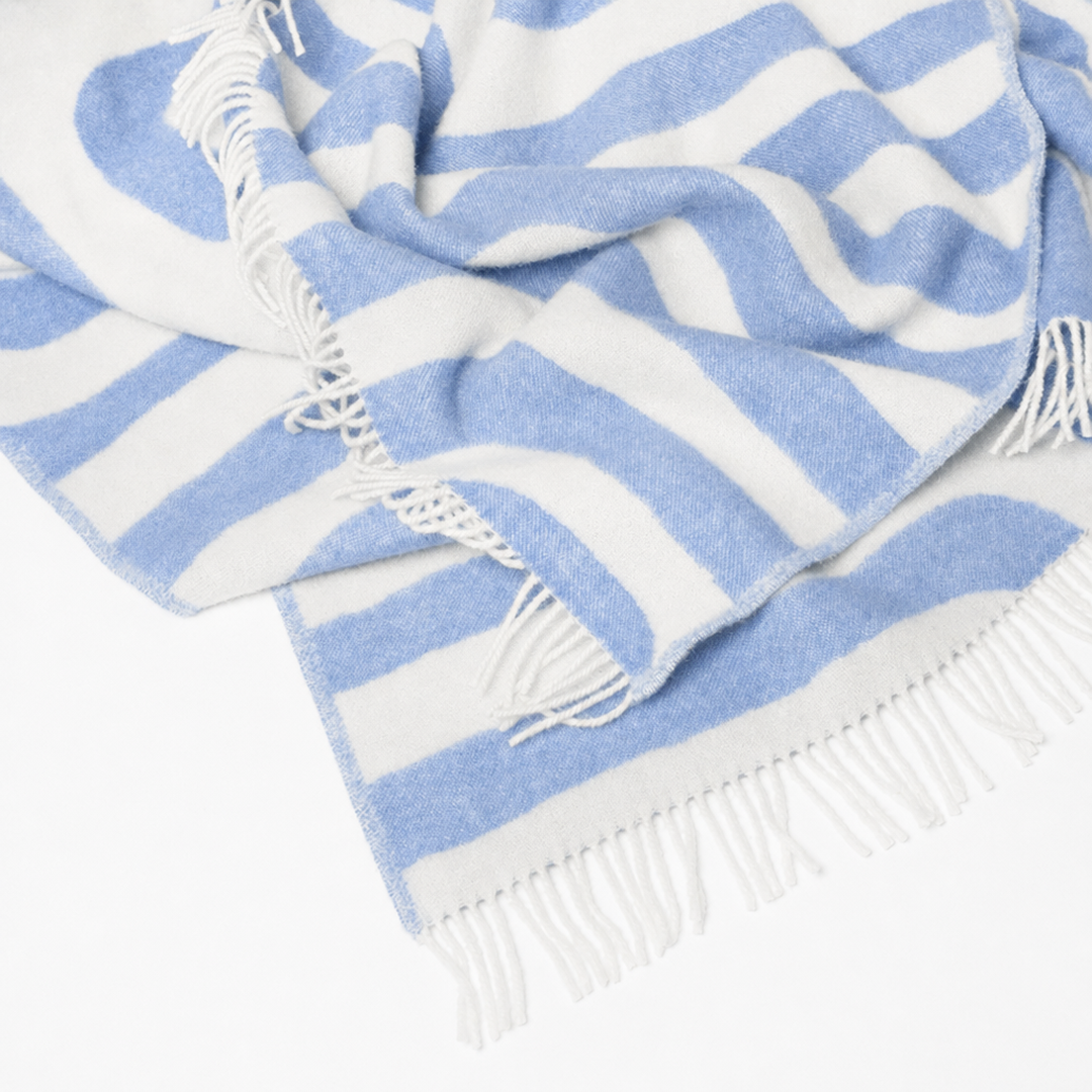 Klekks No. 34 - Wool blanket - Light Blue
