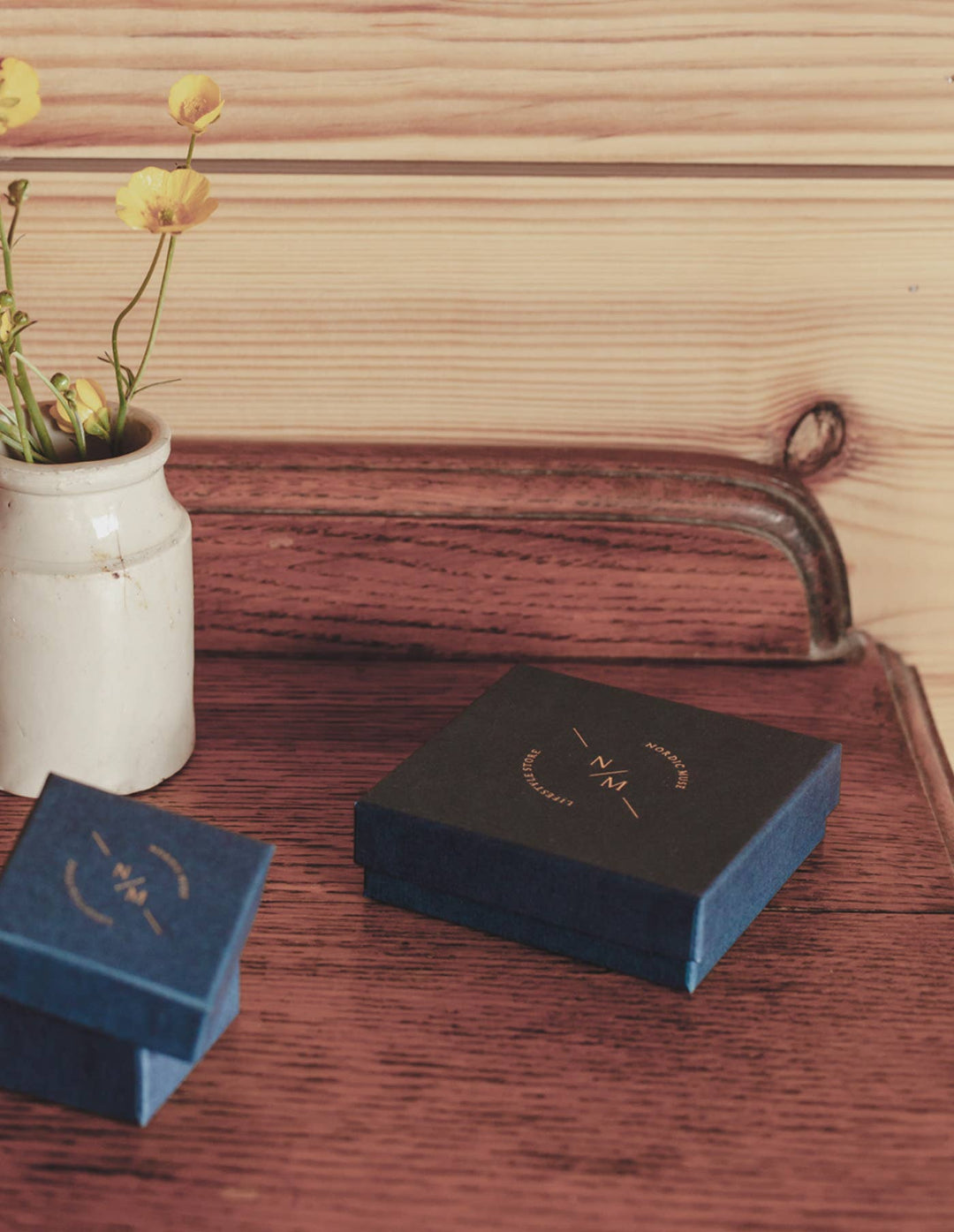 Gold Box Link Chain Necklace, Waterproof