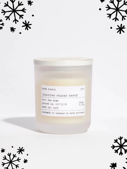 Festive Winter Berry Luxury Candle - Limited Edition