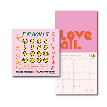 2025 Calendar - Tennis A4