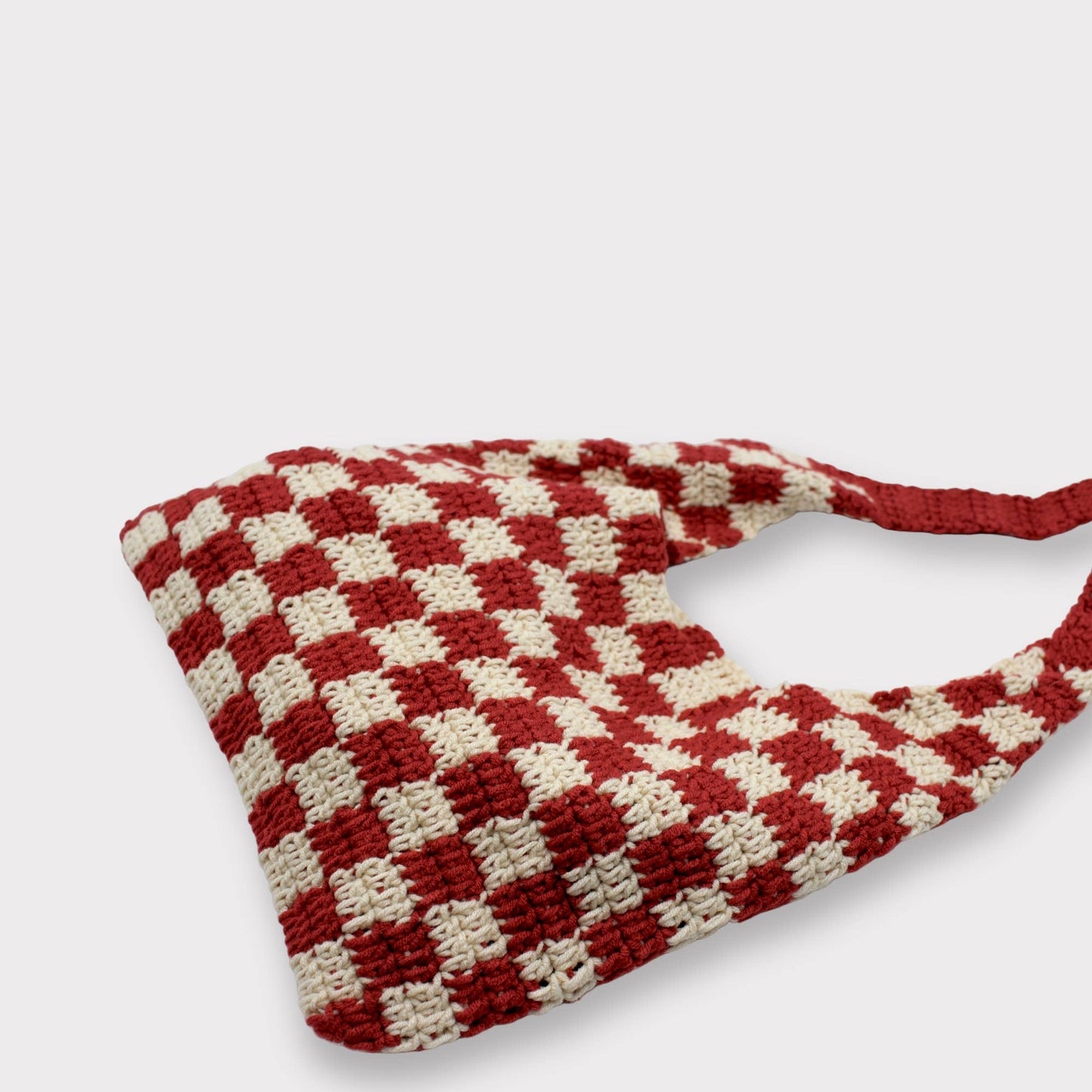 Checkered Crochet Bag