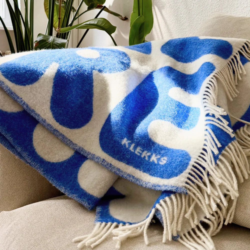 Klekks No. 11 - Wool Blanket - Blue