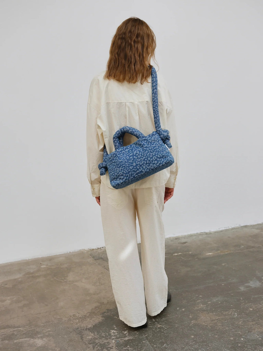 MiniOna Soft Bag - Leopard Denim