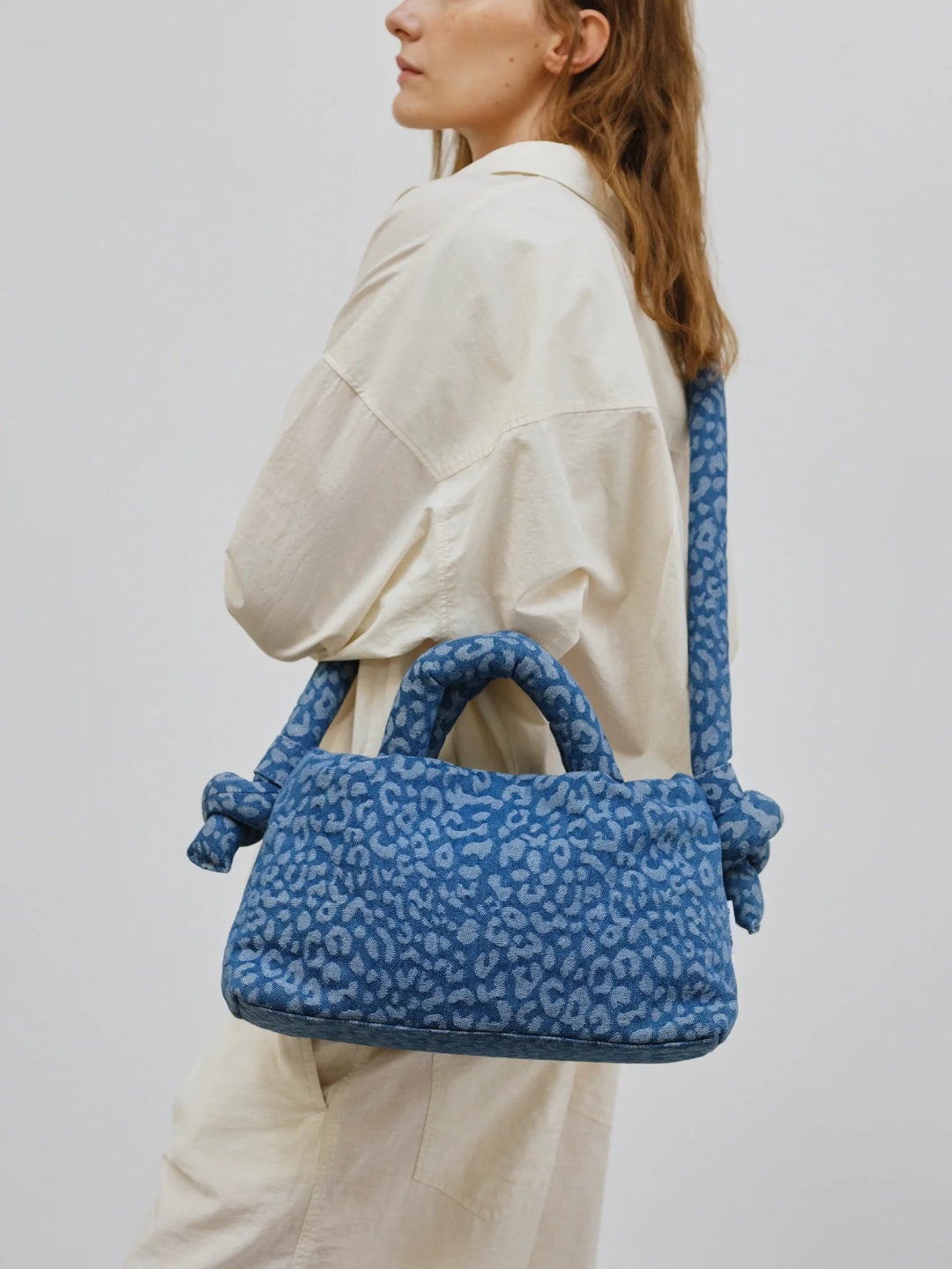 MiniOna Soft Bag - Leopard Denim