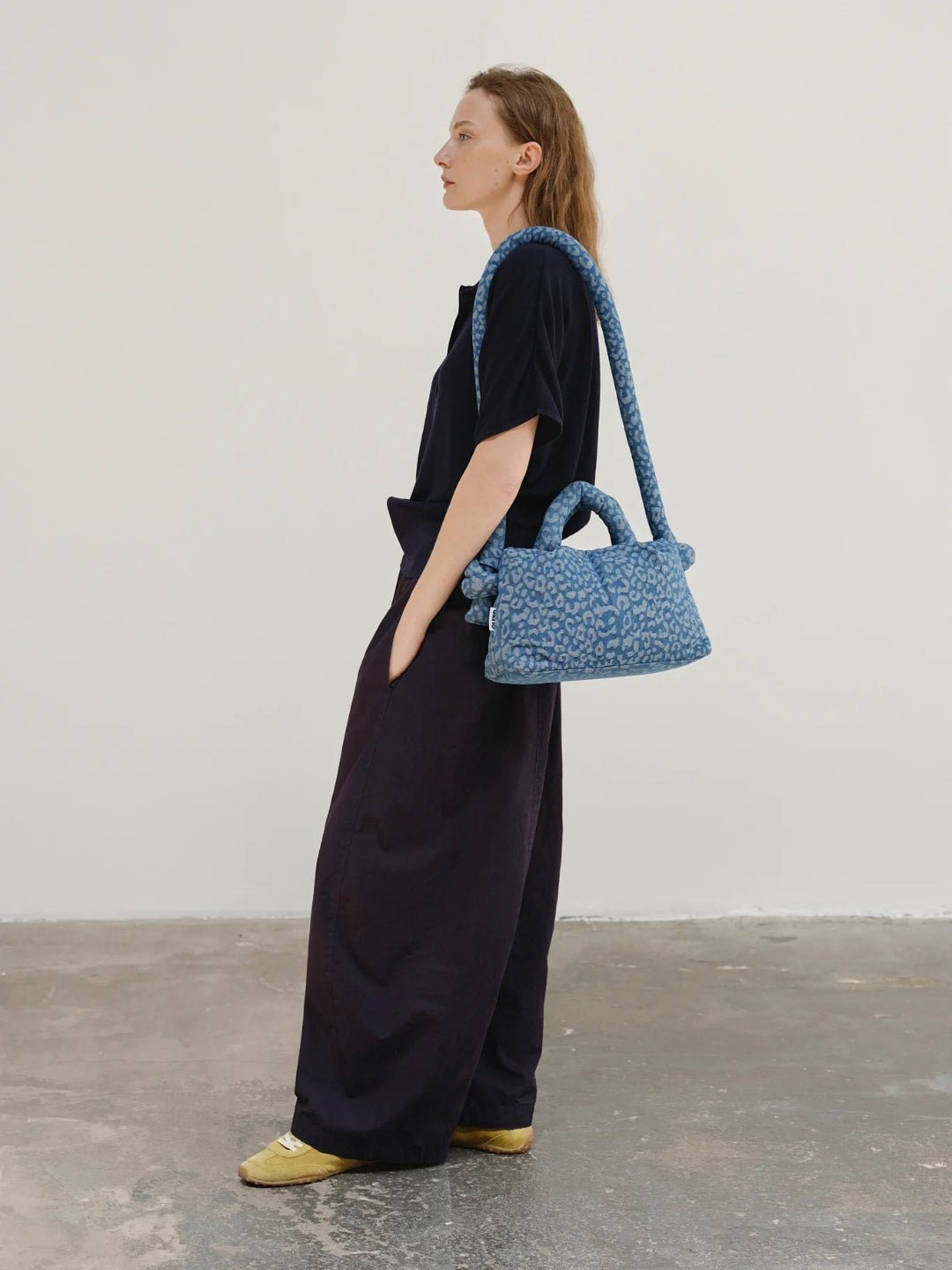 MiniOna Soft Bag - Leopard Denim