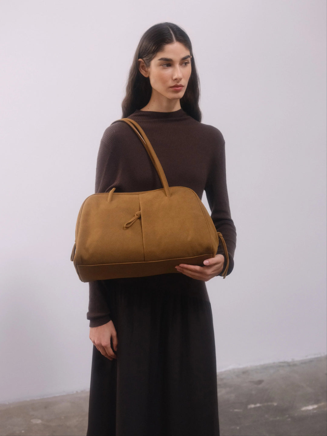Brooklyn Bag Suede - Brown