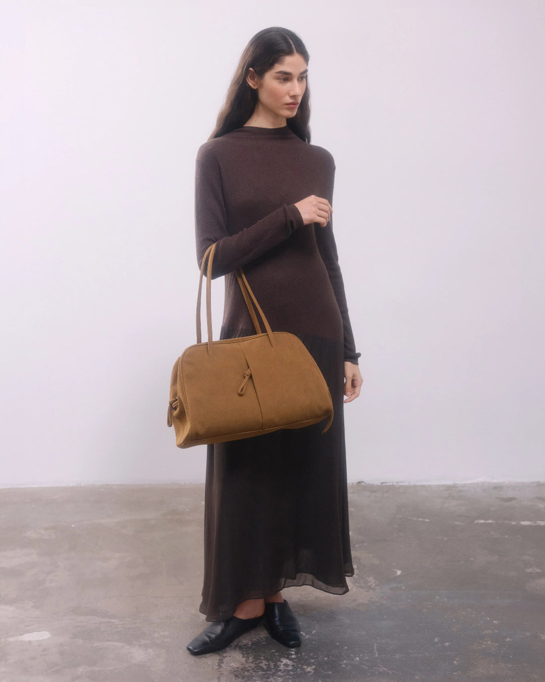 Brooklyn Bag Suede - Brown